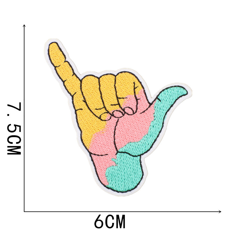 Wholesale New Summer Waves Embroidery Cloth Sticker